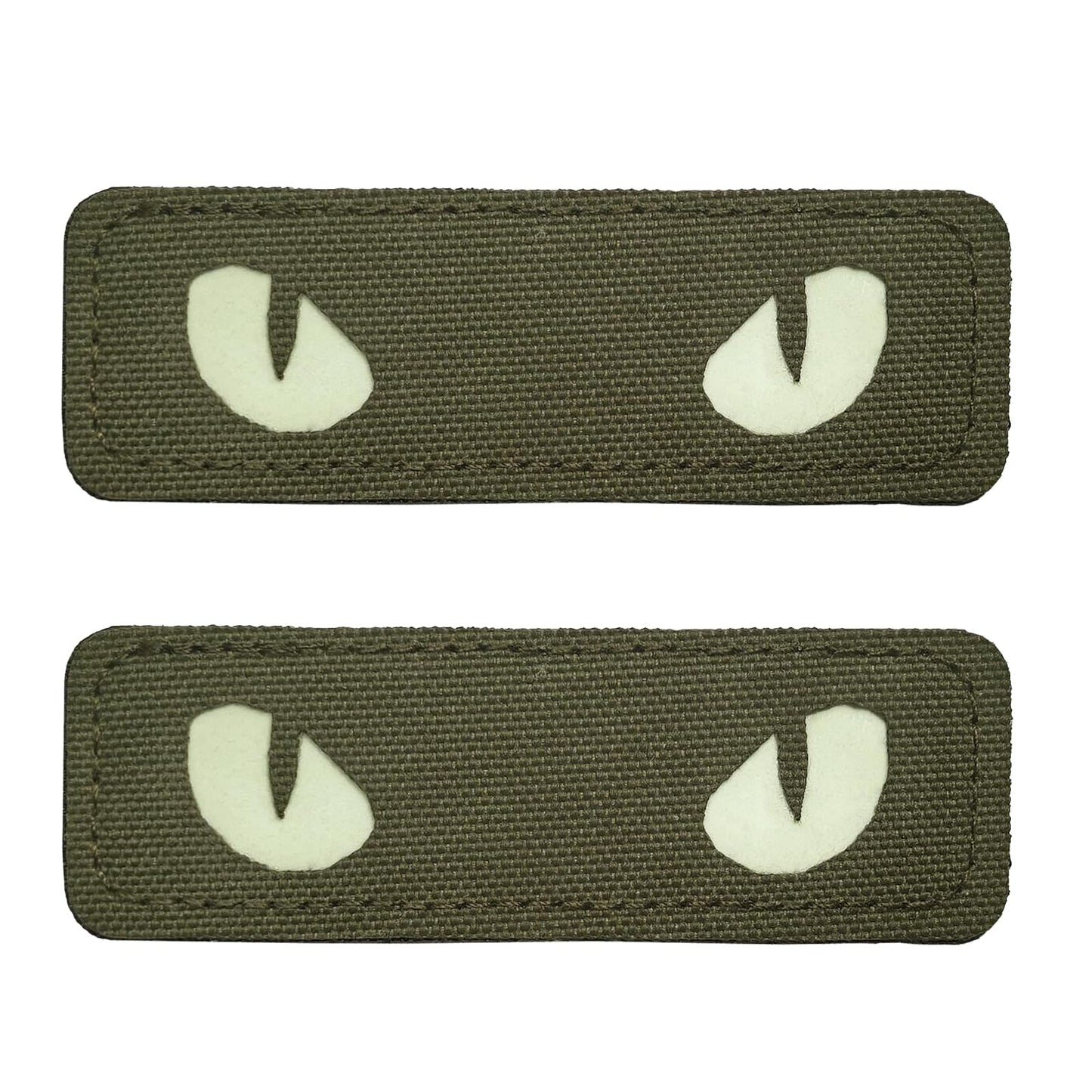 LINXGR Cat Eyes Patches Tactical Morale Patches Hook & Loop Fasten Tactical Emblem for Vests Backpacks Hats Laser-cut Outdoor Badge Glow-in-the-Dark Accessories (Black)