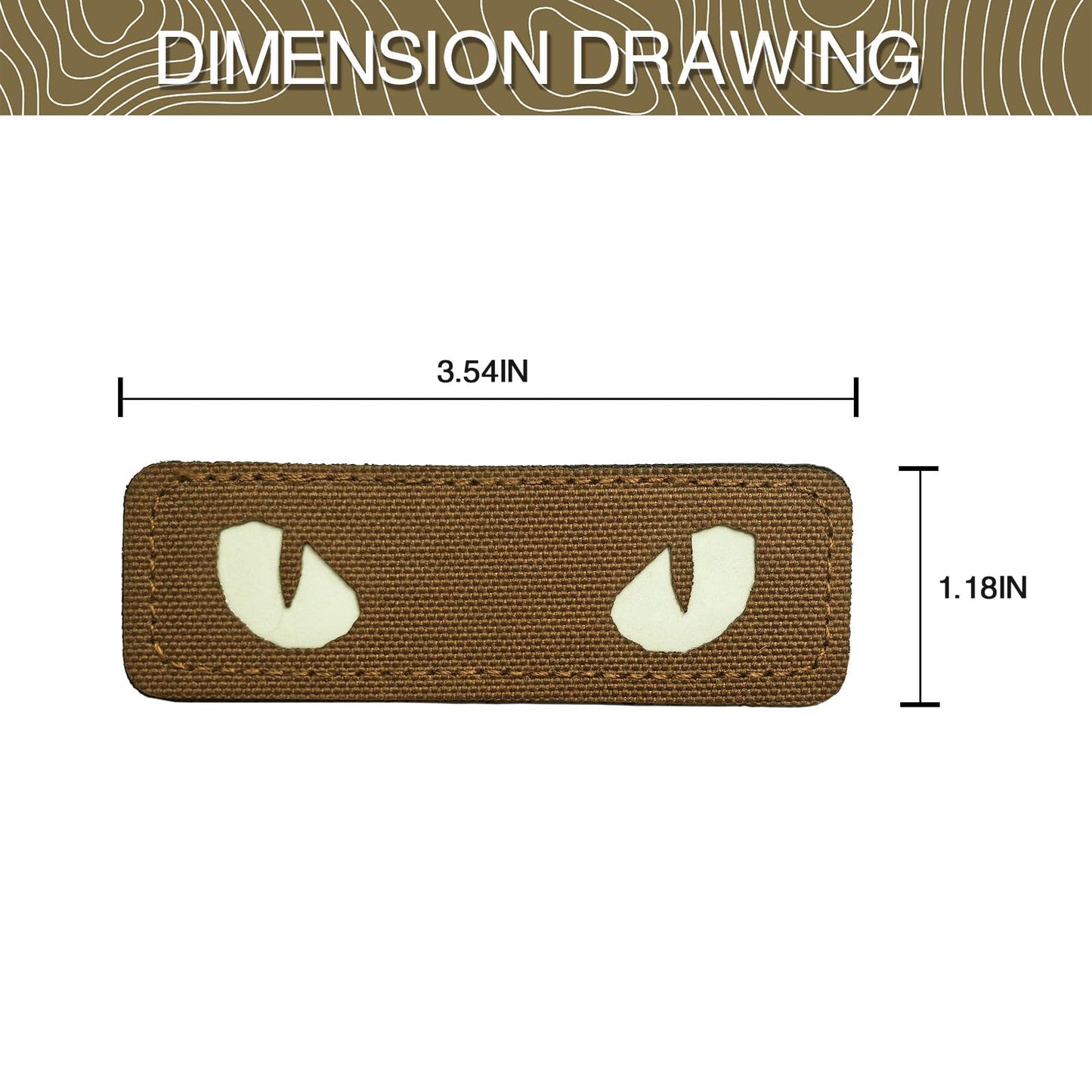 LINXGR Cat Eyes Patches Tactical Morale Patches Hook & Loop Fasten Tactical Emblem for Vests Backpacks Hats Laser-cut Outdoor Badge Glow-in-the-Dark Accessories (Black)